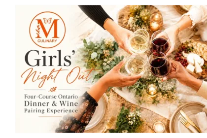 Girls' Night Out at Monarch Culinary Studio — four-course Ontario dinner and wine pairing experience