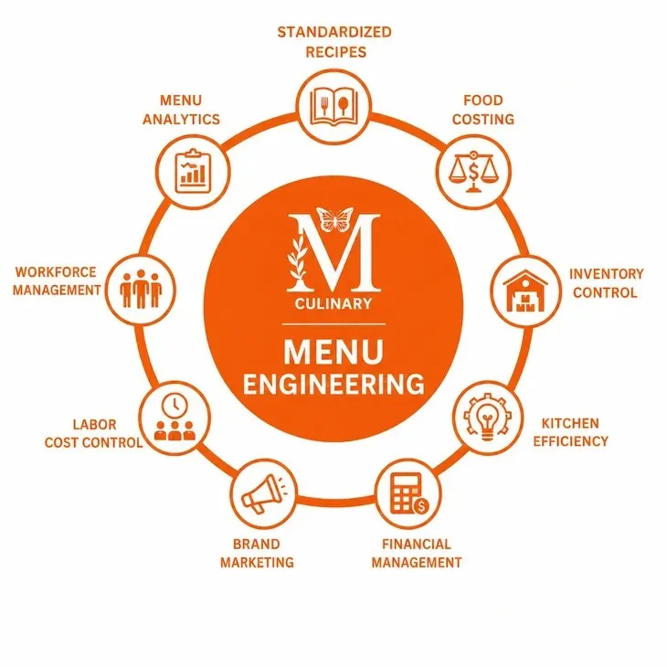 Monarch Culinary menu engineering process diagram
